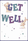 Overflowing with cheerful energy, this get well card brings to life two adorable companions-a snuggly teddy bear and an exuberant puppy-who work together to celebrate recovery and hope in Uxbridge's friendly neighbourhood atmosphere. Their hands and paws steady the large, beautifully coloured 'Get Well' letters, painted in fresh indigo and teal exactly like the hydrangeas and irises found in floral arrangements from local Uxbridge shops. The background, a soothing wash of white, draws out the playful vibrance of the characters, while a constellation of twinkling stars in varying blue-lavender shades lifts the card's mood further, creating an embrace of optimism that feels right at home on Crescent Parade. Each brushstroke brings tactile softness-the gentle curve of ears, the fuzzy warmth of fur-eliciting comfort and connection, as if the card itself were a hug delivered alongside a bouquet. Inspiring and sincere, this design offers not only good wishes but a true sense of encouragement, perfect for easing a difficult moment and brightening the path to wellness.